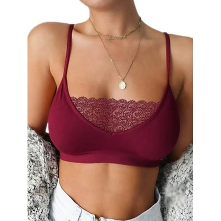 

Lumento Women Loose Party Pullover Strappy Crew Neck Vest Bra Sleeveless Blouse