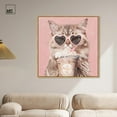 thumbnail image 3 of Iced Coffee Cat Canvas Cute Cat Art Prints by Art Remedy, Gold Frame, 40" x 40", 3 of 7