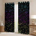 thumbnail image 2 of Manfei Kids Cartoon Planet Blackout Curtains Set of 2 (52x84 Each), Mystic Galaxy Constellation Window Curtains, Outer Space Curtains and Drapes, Window Curtains Decor, 2 of 6