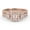 Rose Gold, variant on Three Stone Halo Bridal Set Rings for Women, 1.15 Carat (ctw) Emerald And Round Lab Grown Diamond Engagement Wedding Ring 14K Yellow Gold Over 925 Sterling Silver F-G-H, SI Quality Size-7.5