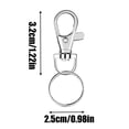 thumbnail image 3 of TIELUTT 30pcs Key Chain Clip Hooks Swivel Clasps Lanyard Snap Hooks with Split Key Rings Kitchen with Hooks Metal Organizer Wire Rack Parts Door Jacket Hanger Siding Clips Christmas Window Light Clip, 3 of 7