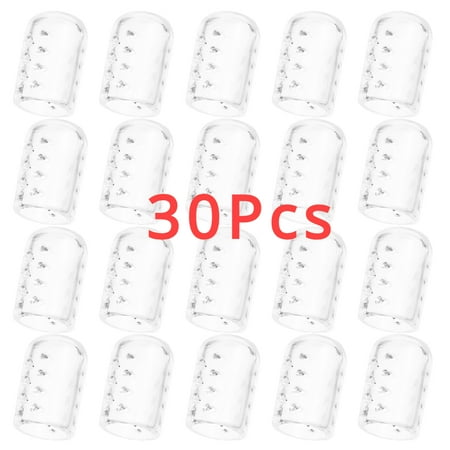 

1/30Pcs Toe Protector Transparent Breathable Silicone High-heeled Shoes Elastic Anti-Friction Toes Cap Prevent Blister Foot Care 30Pcs Same size