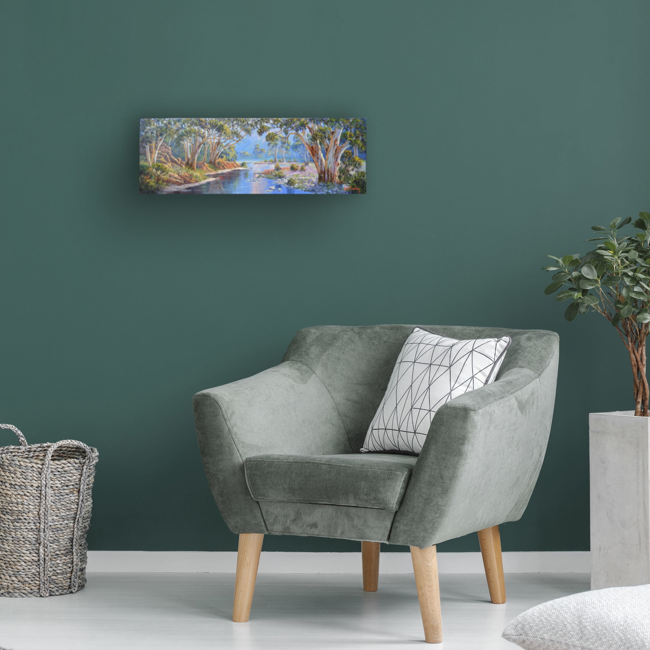 Canvas Wall Art - John Bradley 'Colours of the Flinders - Brachina Gorge' Wall Art for Living Room, Bedroom, or Office Décor by Trademark Fine Art - 19 x 6 Inches