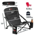thumbnail image 3 of The Hot Seat, Heated Lightweight Folding Low Beach Chair, 2 Zipper Pockets, Heats up to 115 Degrees- 2 Pack, 3 of 5