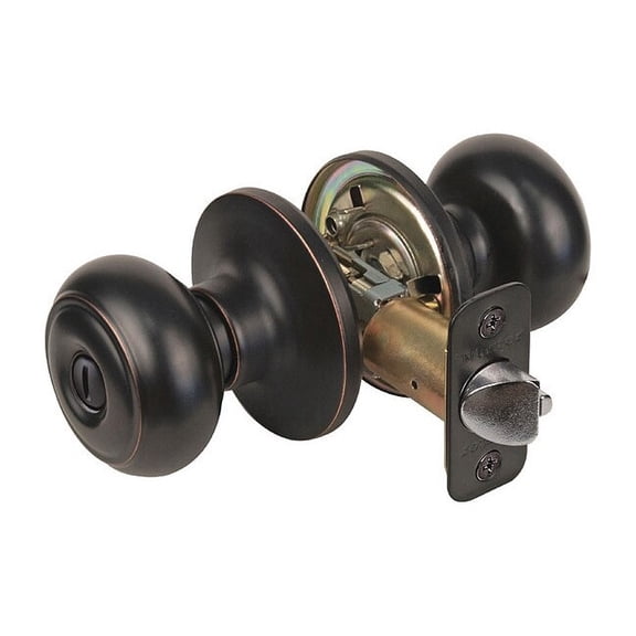 Master Lock Knob Lockset,Rusk Style,Aged Bronze RU0312PBOX