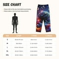 thumbnail image 2 of Salouo Outer Space Floating Numbers And Letters Print Women's Pajama Pants Casual Loose Sweatpants PJs Flowy Pants Drawstring Palazzo for Women Wide Leg Pants Lounge Pajama -X-Large, 2 of 8