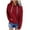 Red, variant on Hoodies for Women Two Tone Color Block Drawstring Hood Pocket Casual Pullover Top, Size (S-XXL)