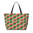 thumbnail image 2 of Kdxio Geometric Watermelon for Beach Bag for Women Large Beach Tote Bag Waterproof Sandproof Swim Bag with Zipper Pockets Beach Vacation Travel, 2 of 7