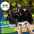 thumbnail image 6 of Okybaby 24V Kids Ride on Truck Car with Parents Remote,400W Motor, Electric Power Ride on Toy Car with High Chassis, Four-wheel Suspension, LED Light,USB,Bluetooth,MP3 for Kids Aged 3+,Black, 6 of 8