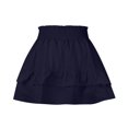 thumbnail image 4 of Ousvtion Pleated Skirt for Women Boho Ruffle Tiered Skorts Casual Elastic High Waist Mini Skirts Trendy 2025 Summer Clothes Clearance Saving,Navy,Medium, 4 of 5