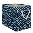 thumbnail image 3 of DII Collapsible Polyester Storage Basket Or Bin with Durable Cotton Handles, Home Organizer Solution for Office, Bedroom Closet, Toys, and Laundry, Medium-16x10x12, Stained Glass Navy, 3 of 30