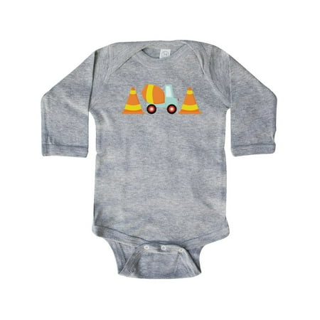 

Inktastic Cement Mixer Construction Gift Baby Boy Long Sleeve Bodysuit