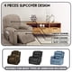 thumbnail image 2 of Funda reclinable ULTICOR para 1 asiento, terciopelo elástico, color topo, 2 of 7