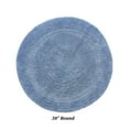thumbnail image 2 of Better Trends Round Bath Mat 30" Diameter Elegant Reversible Bath Rug, Extra Soft Cotton for Ultimate Comfort, Absorbent, Ideal for Half Baths and Powder Rooms, (Dark Blue) Lux Collection, 2 of 6