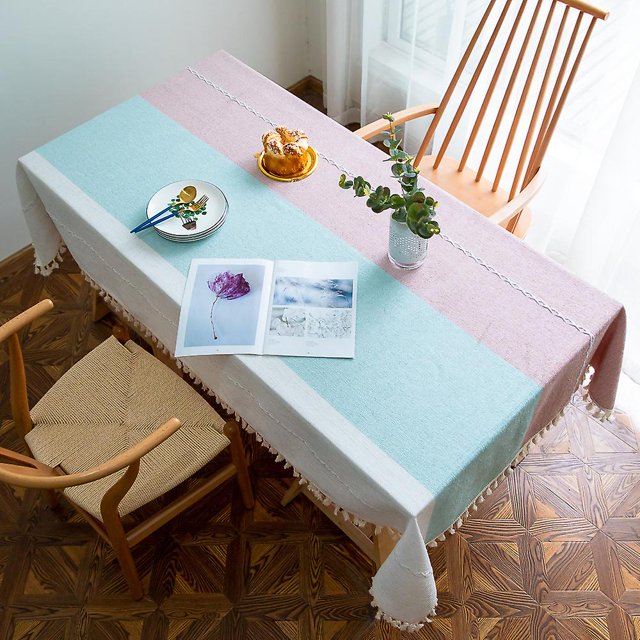 Mantel rectangular para decoración de comedor, cocina, 140 x 240 cm, mantel bonito y elegante para decoración de mesa de cocina