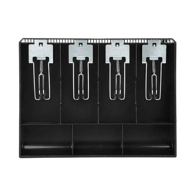 Cash Register Insert Tray ABS Material Cashier Drawer Box with Metal Clip Convenient for Supermarket Store Hotel