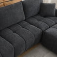 thumbnail image 5 of Modern 110" Modular Sectional Sofa in Boucle Fabric for Living Room, 5 of 18