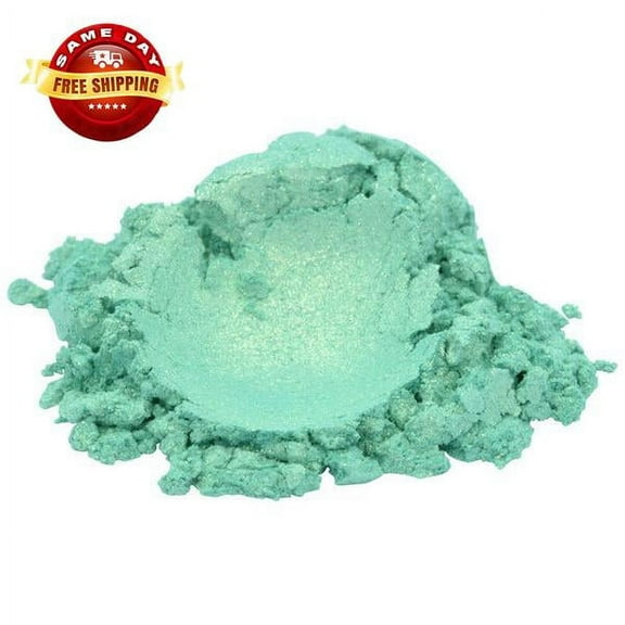 LUCKY GREEN LUXURY MICA COLORANT PIGMENT POWDER COSMETIC GRADE 1 OZ