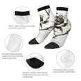 thumbnail image 5 of Naloa Black And White Rose Ankle Socks for Women Non Slip Socks No Show Socks Classic Low Cut Casual Socks Casual Socks, 5 of 7