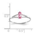 thumbnail image 5 of 14K White Gold Pink Tourmaline Birthstone Ring Size 6, 5 of 5