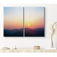 thumbnail image 1 of PixonSign Canvas Print Wall Art Sun Shines On Mountain Silhouette Nature Wilderness Photography Realism Contemporary Landscape Colorful Multicolor Ultra for Living Room, Bedroom, Office - 16"x24"x2, 1 of 5