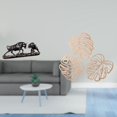 thumbnail image 2 of Escultura De Escritorio Moderna De Feng Shui Con Forma De Toro, Oso, Vaca Y Ganado, Regalo De Cumpleaños Con Hojas De Palma, Decoración De Pared De Madera, Arte Creativo De La Selva Tropical., 2 of 8