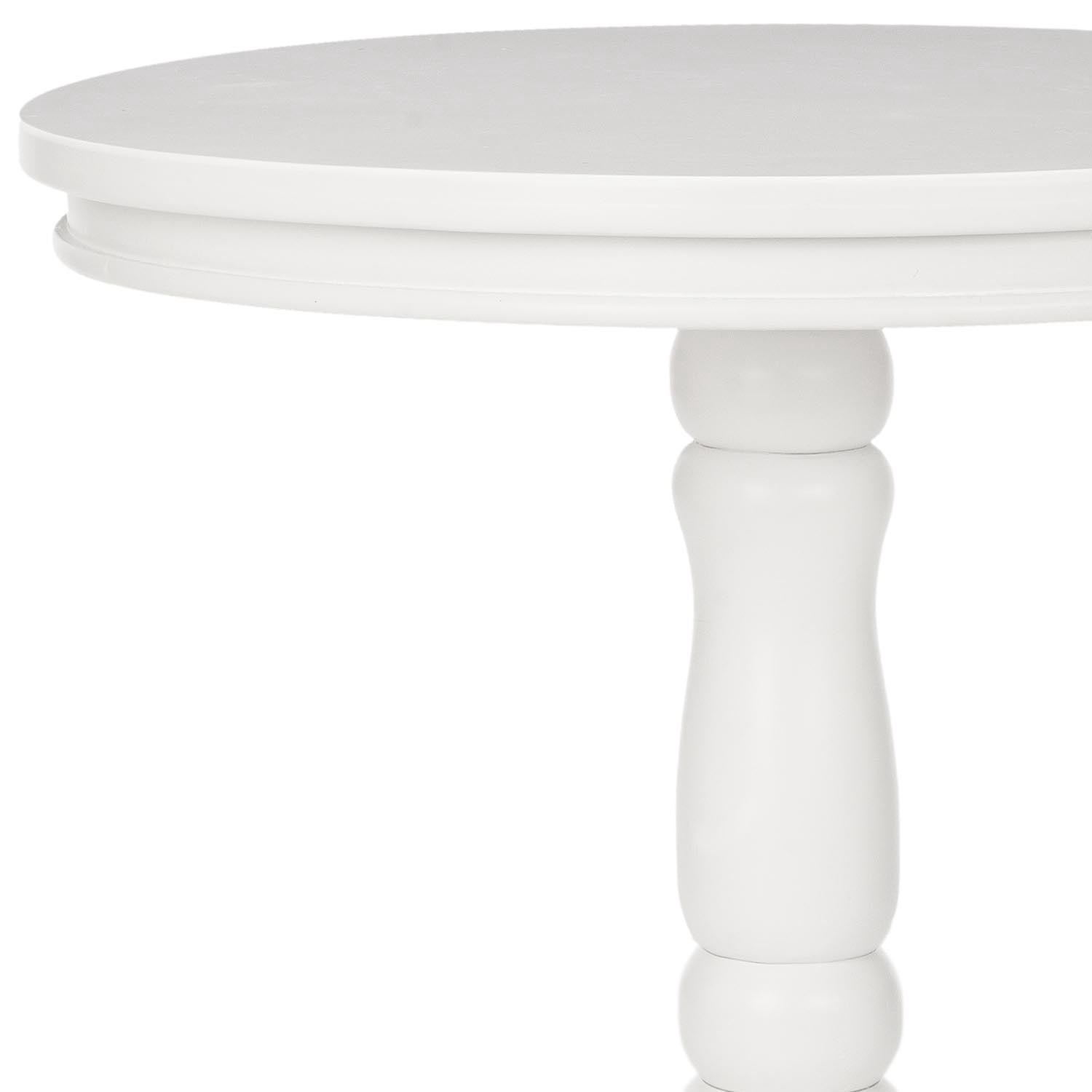 SAFAVIEH Vivienne Classic Solid Round Top Side Table, White