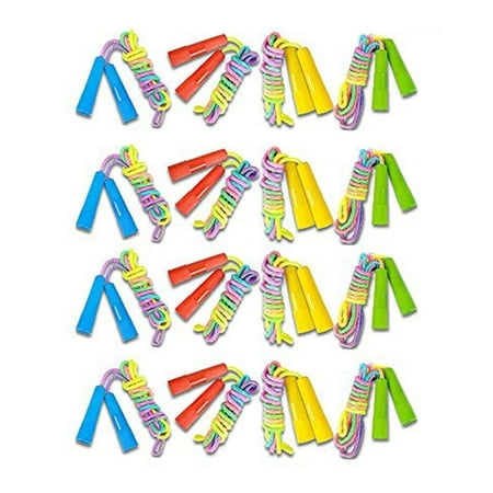 Forsun Ensemble de 16 Cordes Arc-en-Ciel de 7,5 Pieds/ Cordes de Saut Vibrantes/ Cordes de Saut en Nylon Durable/ Super Cadeaux d'Anniversaire/ Remplissage de Sacs/ Idée Cadeau pour Garçons et Filles