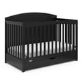 thumbnail image 3 of Graco Bellwood 5-in-1 Convertible Crib with Drawer and Premium Crib & Toddler Mattress Bundle, Black, 3 of 12