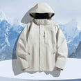 thumbnail image 2 of Xzbqbs Mens Rain Jacket Waterproof with Hood Lightweight Casual Windbreaker Softshell Hiking Travel Hooded Raincoat Jackets for Men, 2 of 6