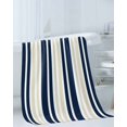 thumbnail image 3 of Navy Blue Khaki Striped Towel Set of 3, Soft Microfiber Bath Towels, Hand Towel, Washcloths, Gradient Horizontal Lines Quick-Dry Absorbent Towels for Bathroom Kitchen Hotel Beach Gym Spa, 3 of 7