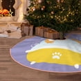thumbnail image 6 of Daiia Corgi Washing in Bathtub Drawing Merry Christmas Tree Skirt , Xmas Large Lace-up Tree Skirt, Santa Snowflakes Rustic Home Decorations New Year Party Farmhouse Decor-36", 6 of 7
