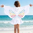 thumbnail image 3 of Girls Swim Cover Up Dress Butterfly Hooded Zip Up Terry Beach Towels Absorbent Wrap Swim Bath Towels, 3 of 10