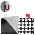 thumbnail image 4 of Black and White Racing Mailbox Covers, Magnetic Post Box Cover Wraps Standard Size 21x18 in for Garden Yard Decor, 4 of 6