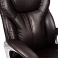 thumbnail image 4 of Poundex Chaise de Bureau Exécutive en Similicuir Marron, 4 of 7
