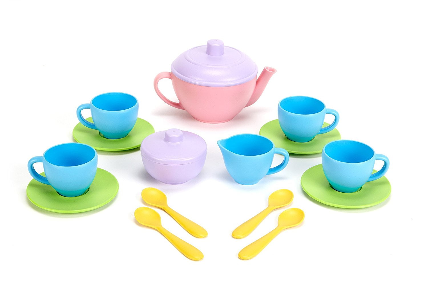 Tea Set BPA Free, Phthalates Free Play Toys for Gross Motor, Fine