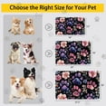 thumbnail image 5 of 12"x 19" - Small Dog Feeding Mat, Absorbent Mats for Dog Food and Water Bowl, Pet Placemat for Dogs, Cats, Puppy Accessories - (Paw Print and Watercolor Flower), 5 of 6