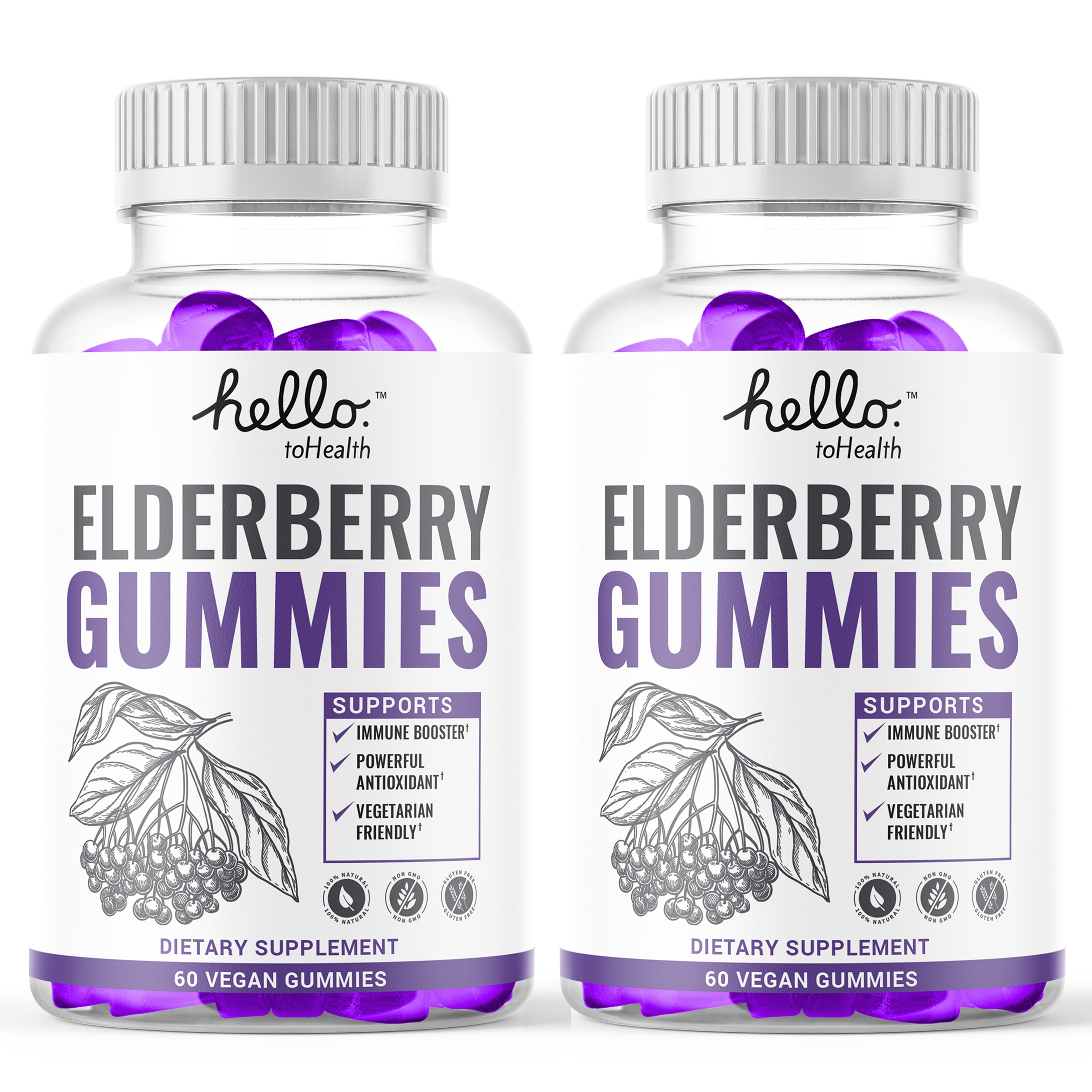 Complete Elderberry Gummies with Vitamin C and Zinc Total Immune