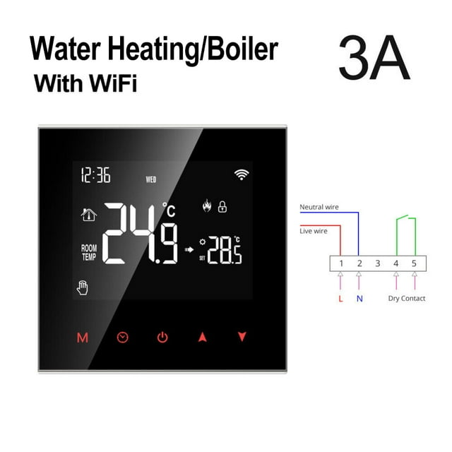 Pour pour Tuya WiFi pour Thermostat Intelligent Chauffage au Sol Télécommande Vocale