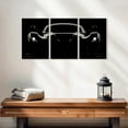 thumbnail image 2 of Elephant Stock Silhouetted Black Car Wall Art - Horizontal Multi Panel Canvas - Living Room Wall Decor - Transportation Multi Panel - Black And Gray Decor - 26" x 12", 2 of 8