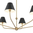 thumbnail image 3 of XAV-B9319-VG-MK Crystorama Lighting Xavier - 6 Light Chandelier-16.5 Inch Tall and 48 Inch Wide-Vibrant Gold/Matte Black Finish, 3 of 7