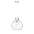 thumbnail image 3 of Innovations Lighting  Newton Sphere - 1 Light 14" Cord Hung Pendant Clear/Polished Nickel, 3 of 5