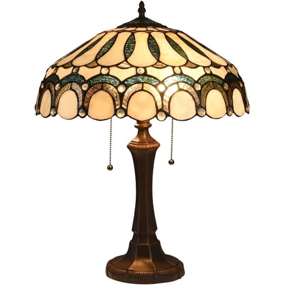 Pemberly Row Contemporary 2 Light Victorian Table Lamp 17" Shade