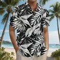 thumbnail image 2 of Yteetum Men's Short Sleeve Shirts Floral Print Hawaiian T Shirt Casual Button Down Short Sleeve Lapel Beach Summer T-Shirts - Summer Savings Clearance, 2 of 7