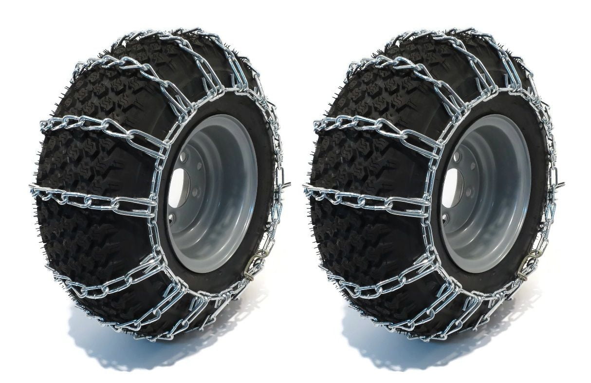 The ROP Shop Pair 2 Link TIRE Chains 23x10.50-12 for Sears Craftsman Lawn Mower Tractor Rider 