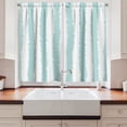 thumbnail image 2 of Ambesonne Aqua Kitchen Curtains, Sketchy Grunge Stripes, 55"x39", Seafoam White, 2 of 3