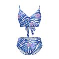 thumbnail image 1 of Traje de baño de dos piezas para mujer, sexy, de pecho alto, con contraste, camisola dividida Fridja  nalpqowj58893, 1 of 1