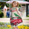 thumbnail image 5 of Gukieu Merry Christmas 1 Print Girls' Flying Sleeves Nightdress, Round Neck Sleeveless Princess Dress, Nightgown and Home Clothes-Medium, 5 of 6