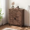 thumbnail image 1 of Farmhouse Storage Cabinet, Rustic Buffet Sideboard Cabinet with Drawer and Doors, Multi-Functional Entryway Storage Cabinet for Kitchen, Dining Room, Entryway, 1 of 7