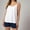 White, variant on Womens Shirts Yoga Black Summer Solid Color Push-Up Padded Loose Round-Neck Camisole Womens Tank Tops